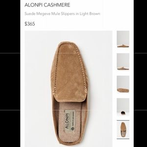 Alonpi Suede and Cashmere Megeve Mule slippers EUC